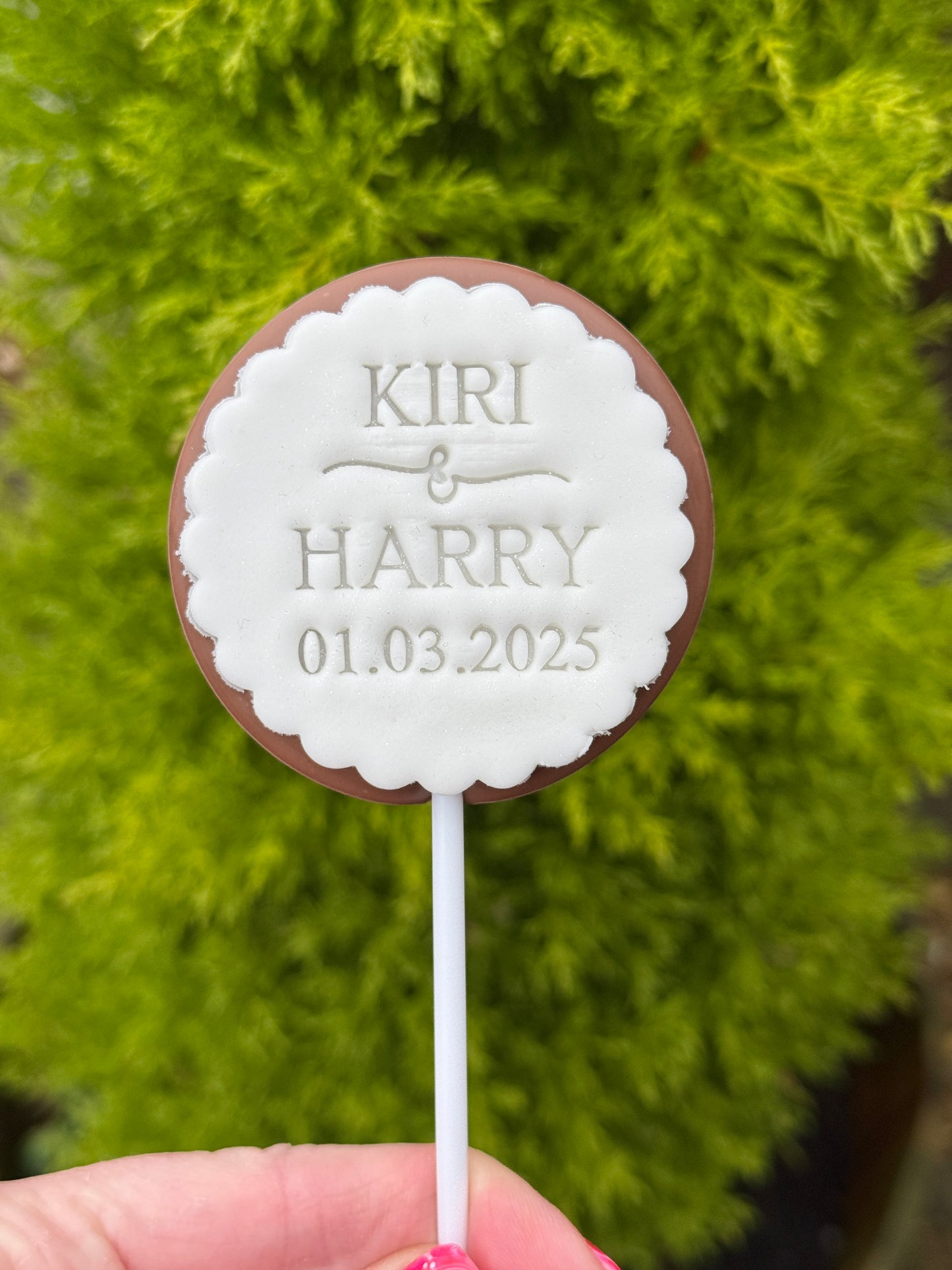 Small Personalised Fondant Topper Lollipop