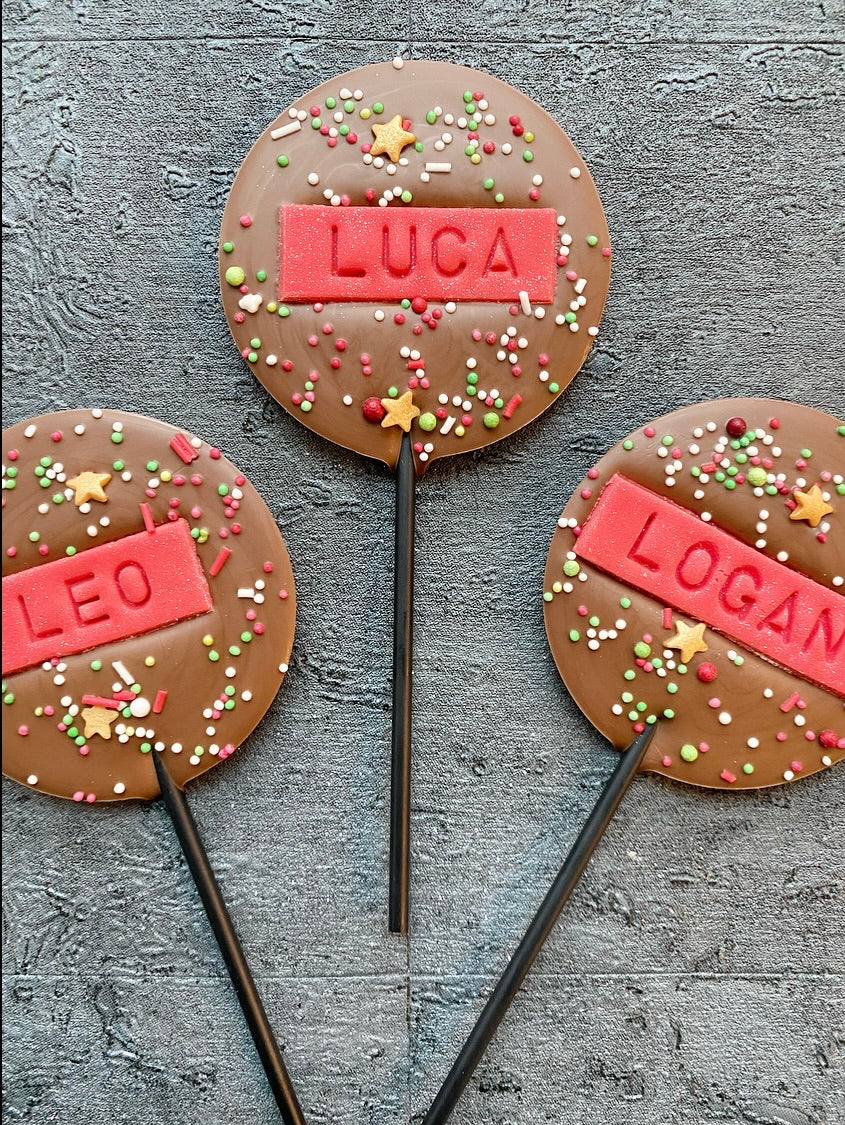 Christmas Personalised Round Lollipop