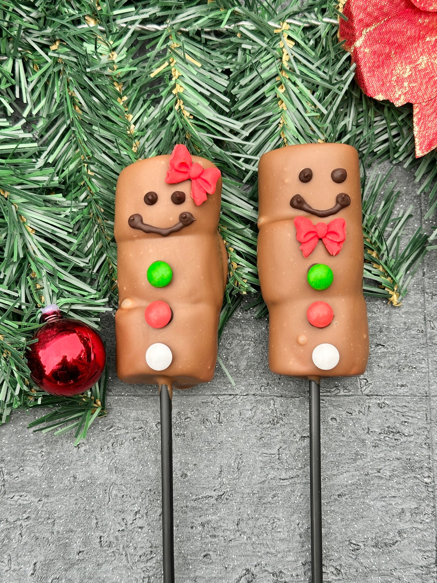 Gingerbread Girl/Boy Marshmallow Pop
