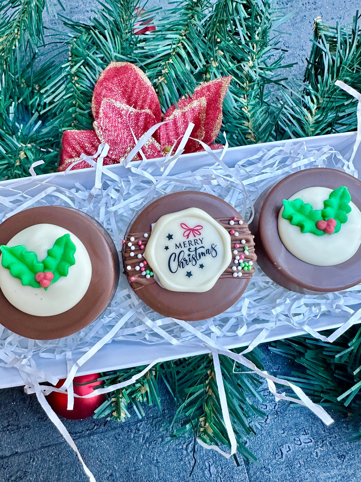 Christmas Chocolate Covered Biscuit Gift Box