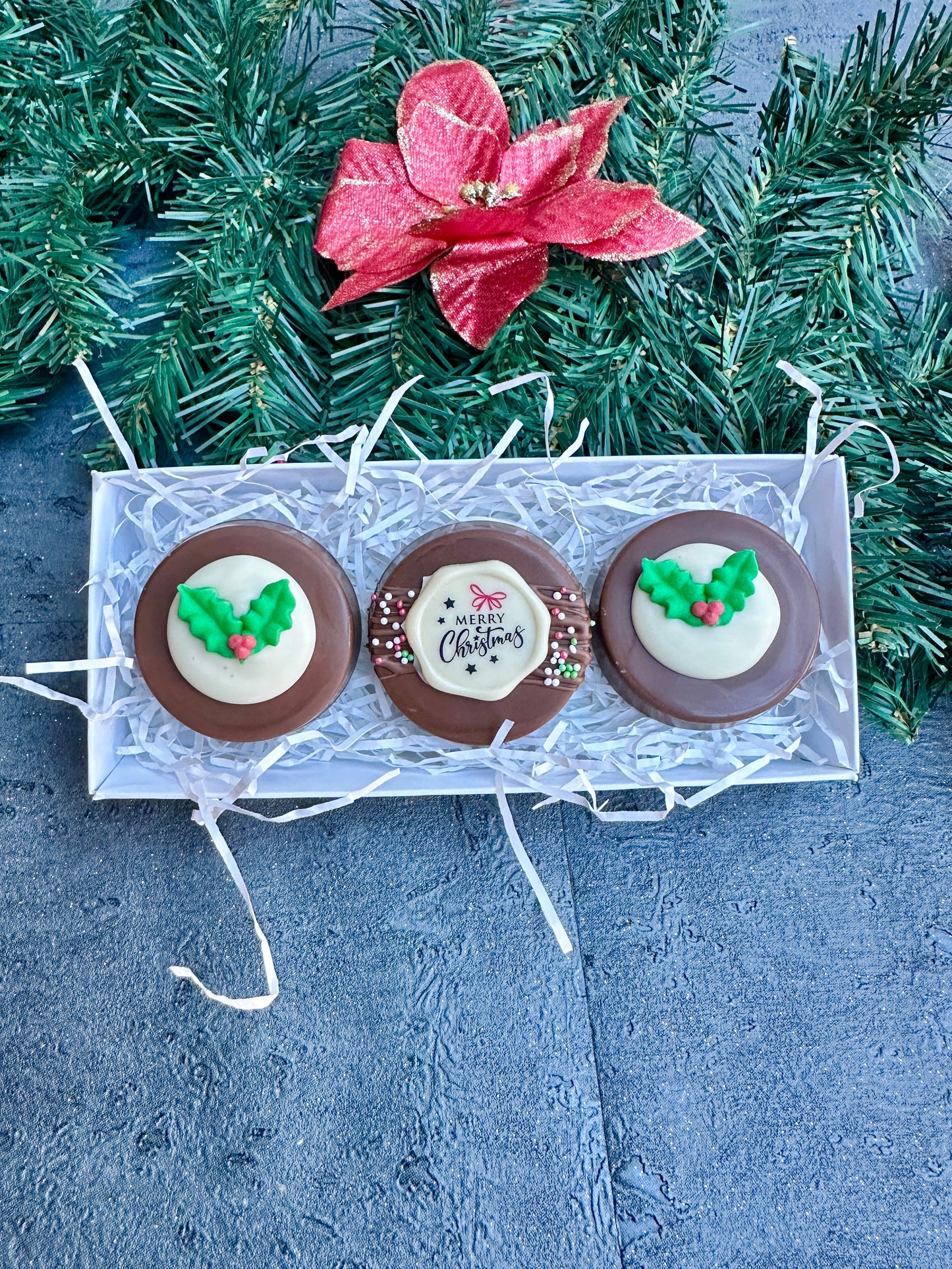 Christmas Chocolate Covered Biscuit Gift Box