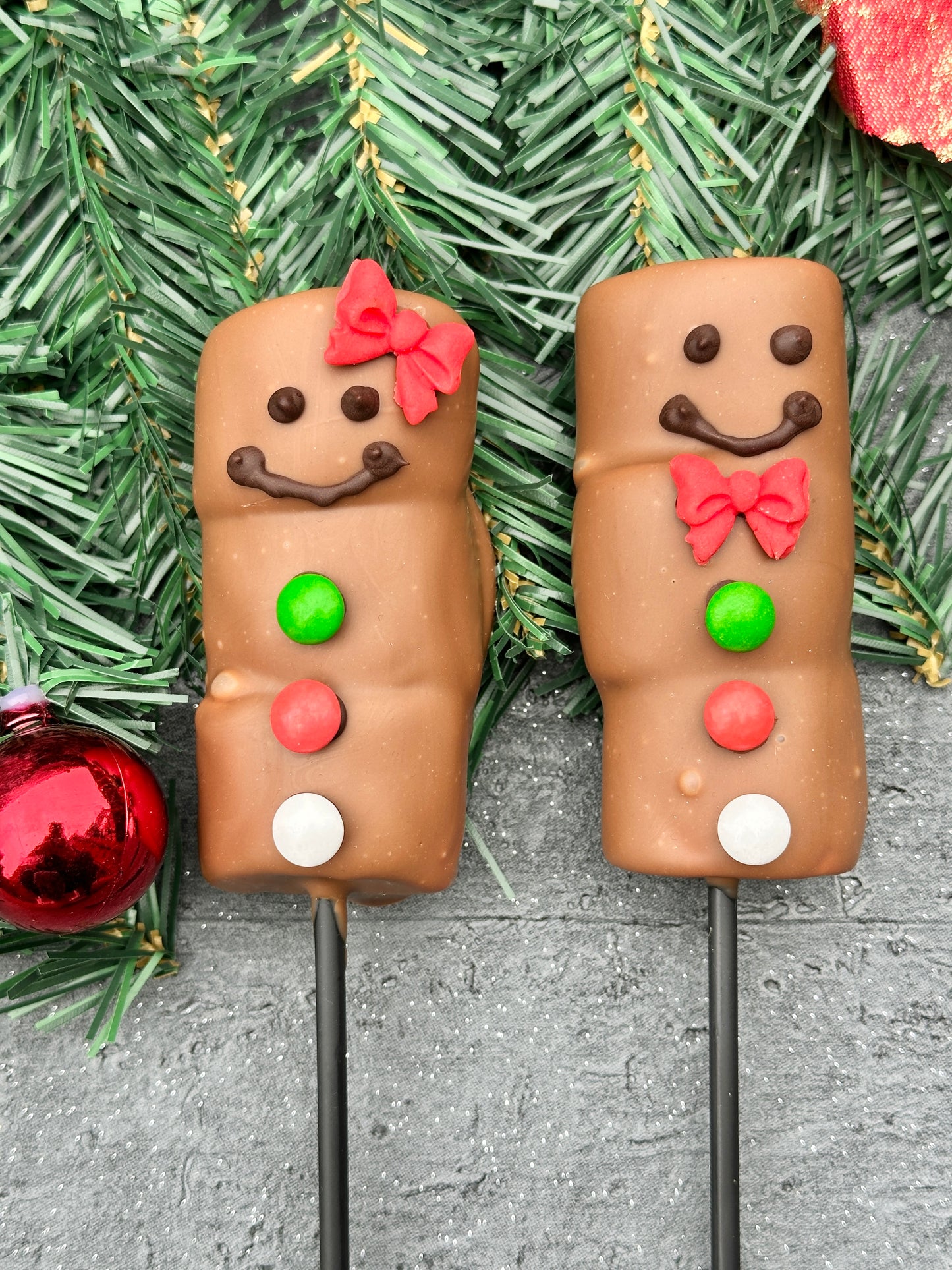 Gingerbread Girl/Boy Marshmallow Pop