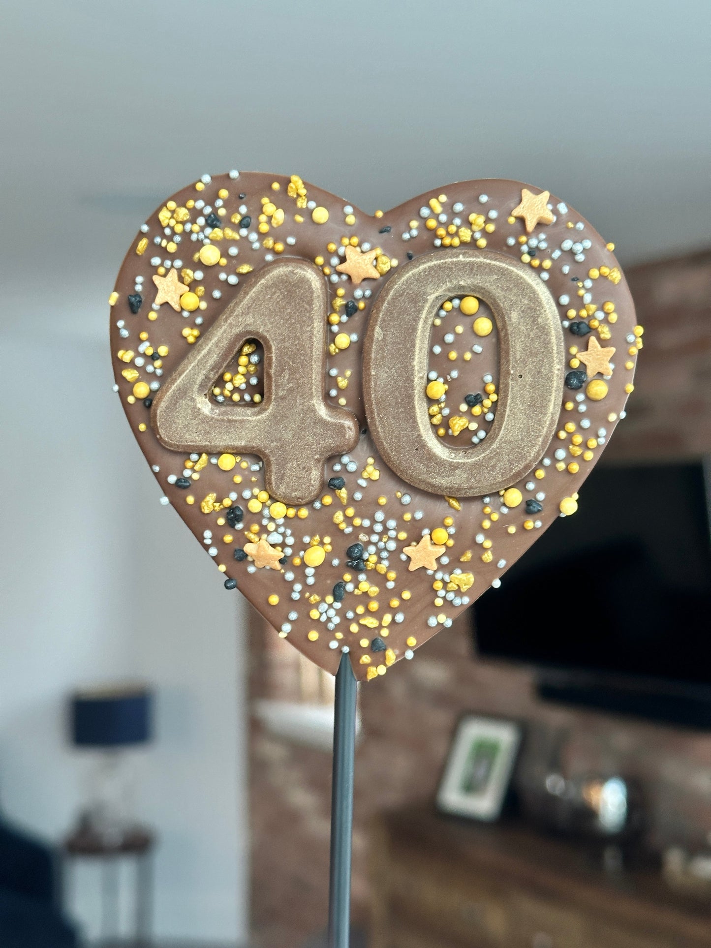 Large Heart Number Lollipop