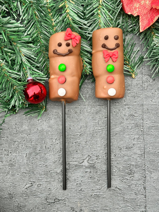 Gingerbread Girl/Boy Marshmallow Pop