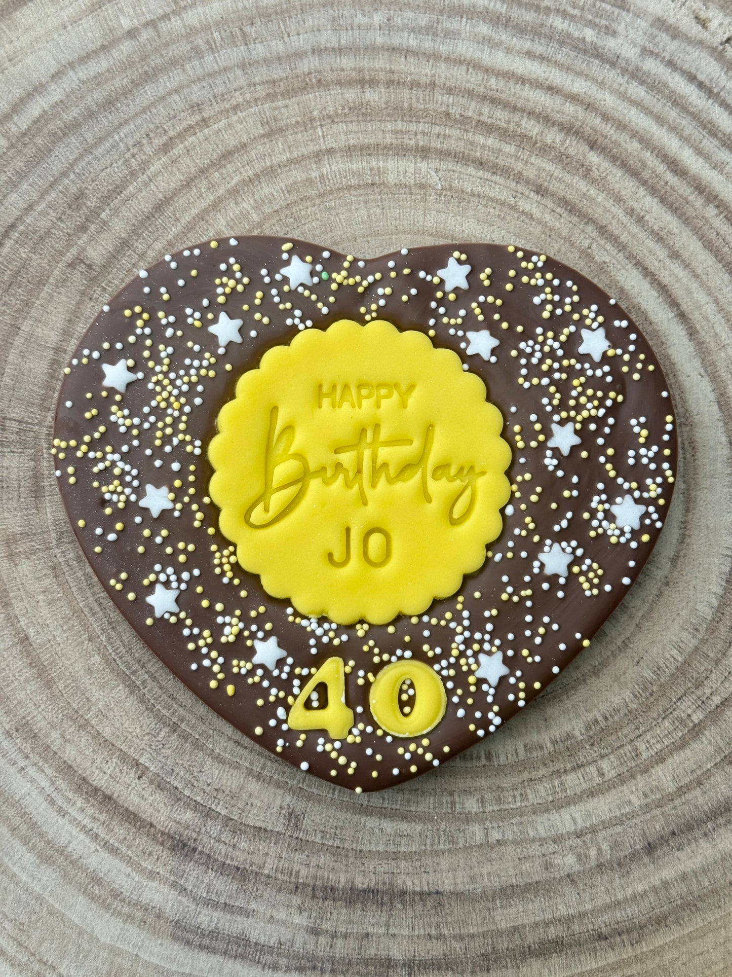 Happy Birthday Personalised Heart Bar