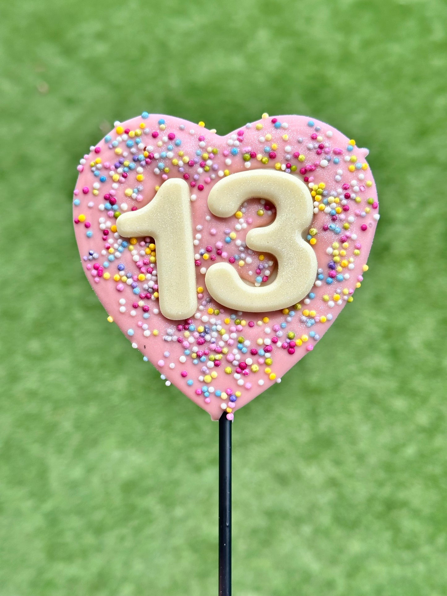 Large Heart Number Lollipop