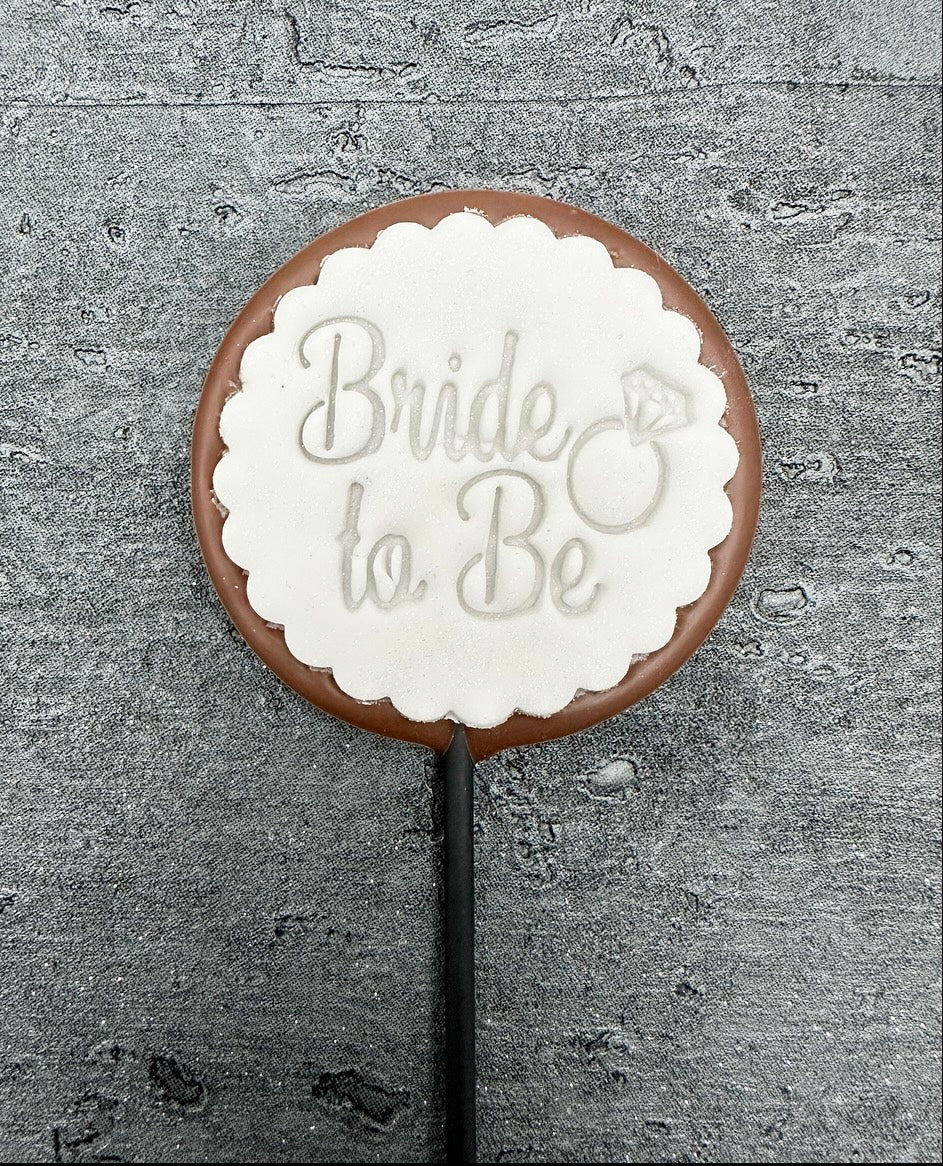 Small Bride to Be Fondant Topper Lollipop