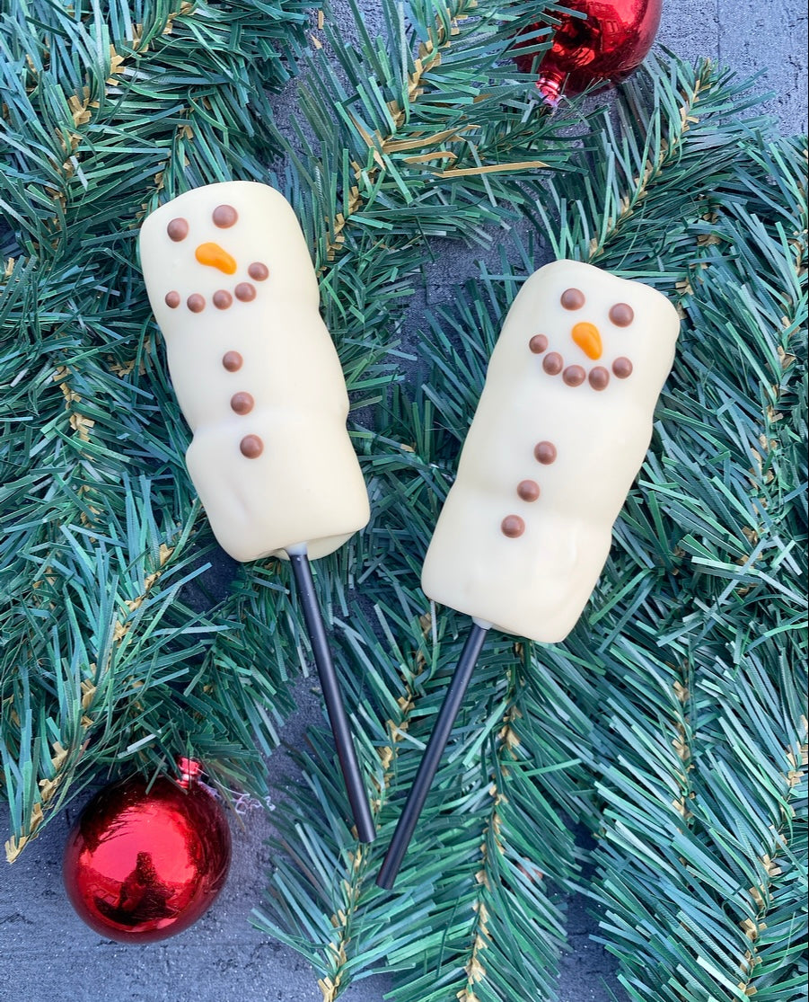 Snowman Marshmallow Pop