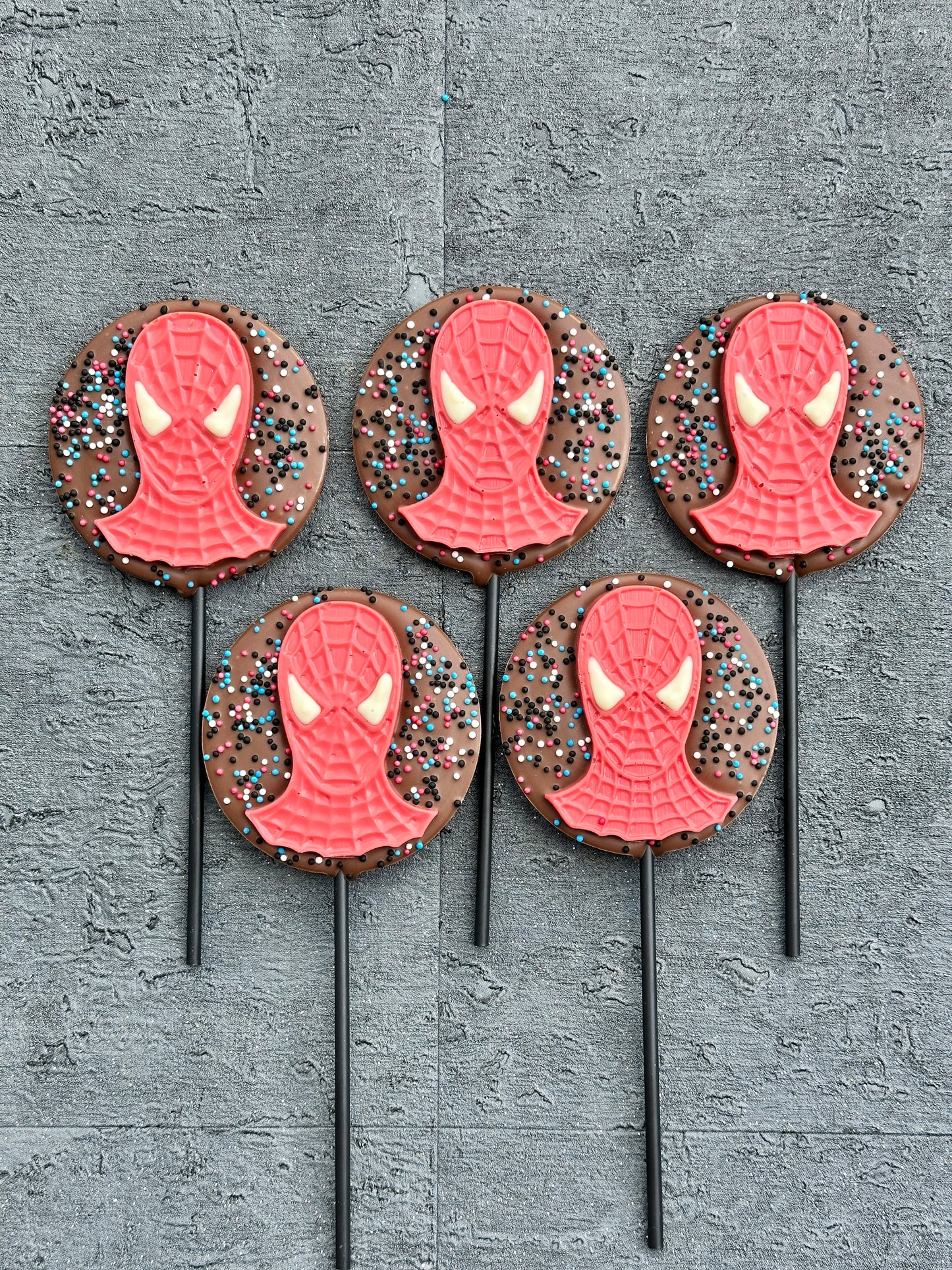 Round Spider-Man Lollipop