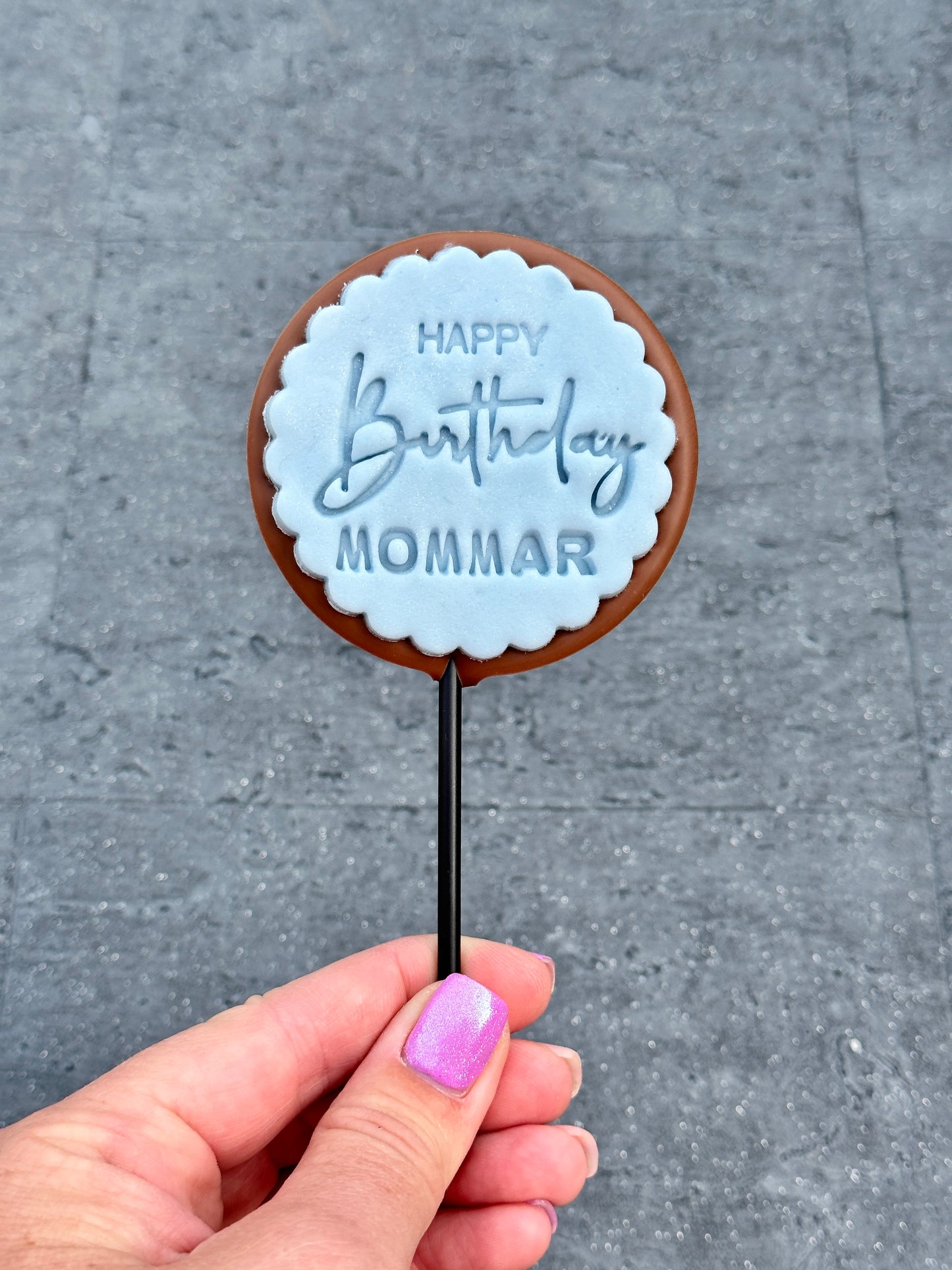 Small Personalised Happy Birthday Lollipop