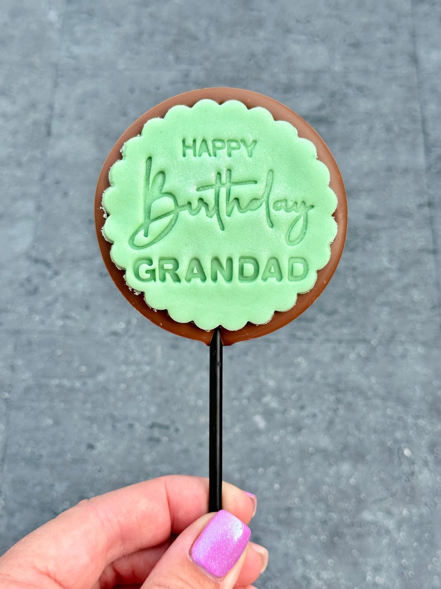 Small Personalised Happy Birthday Lollipop