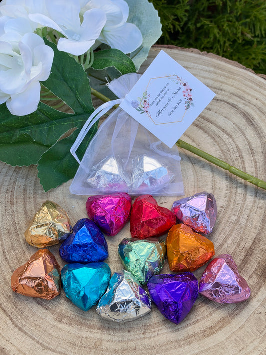 Foiled Heart Shaped Chocolates