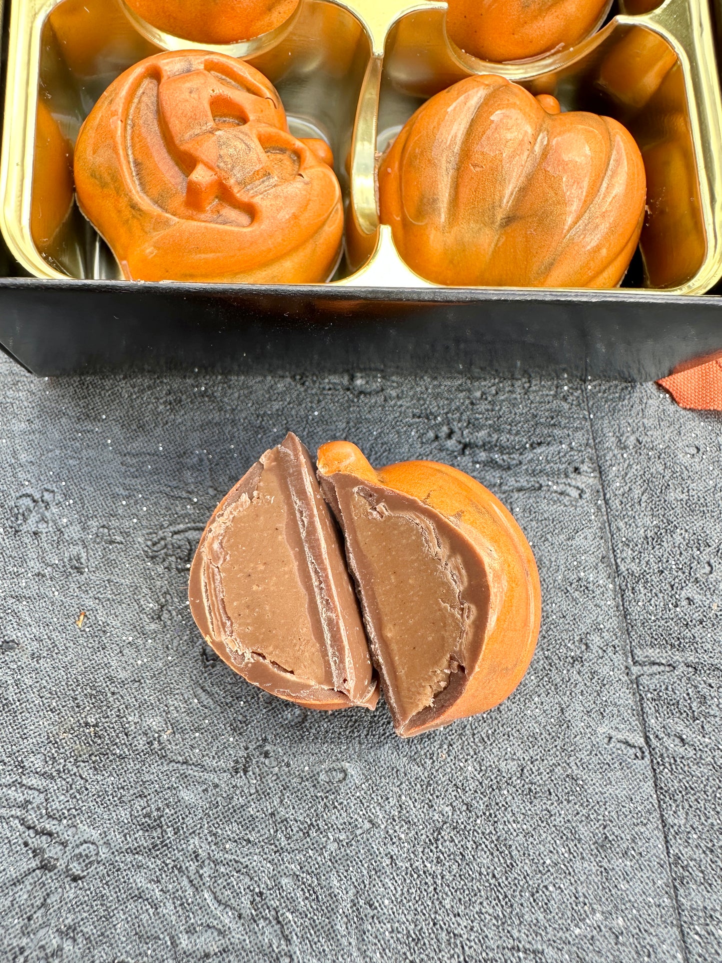 Pumpkin Spice Praline Chocolates
