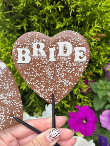 Large Bride & Groom Heart Lollipop