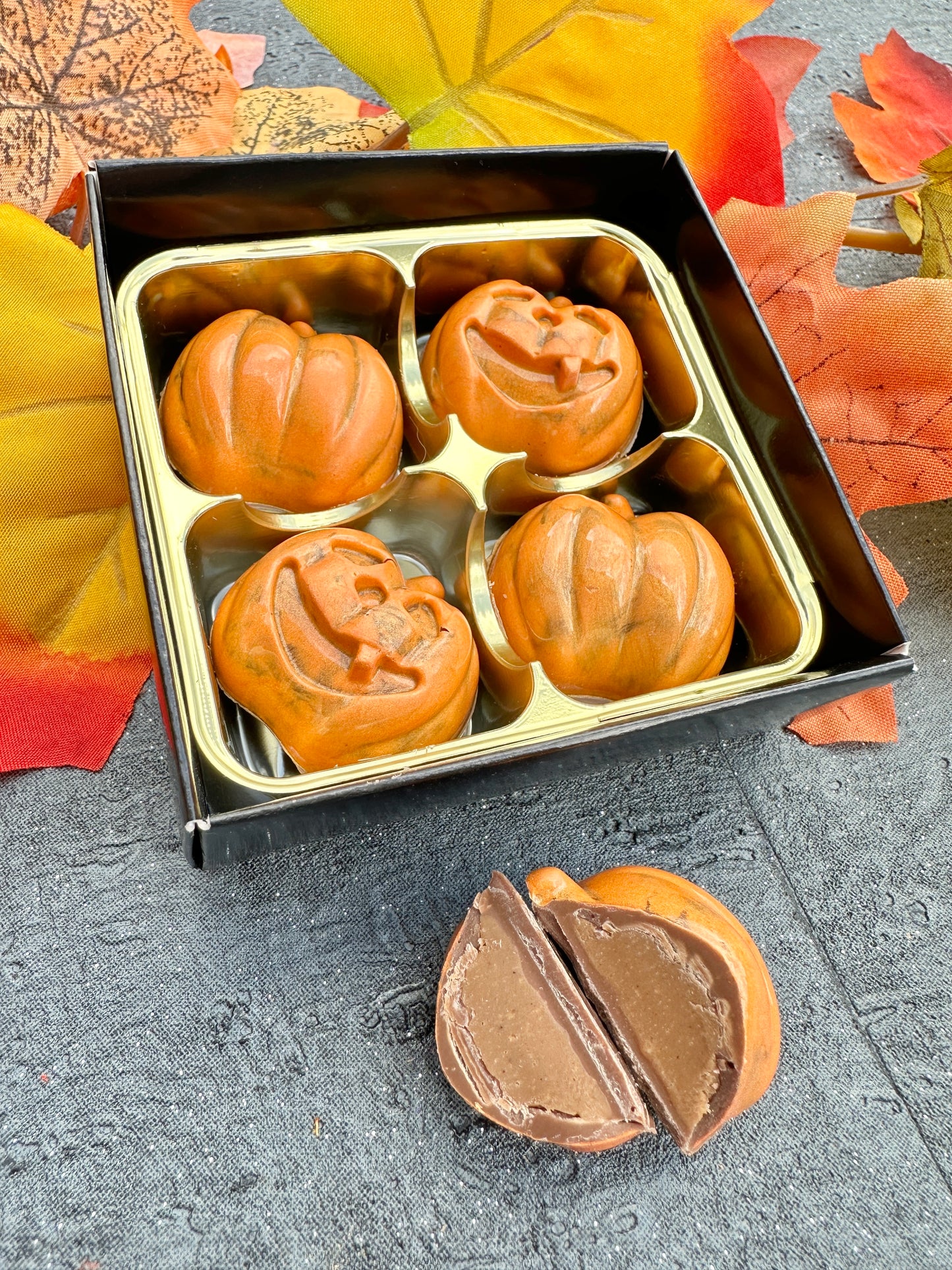 Pumpkin Spice Praline Chocolates