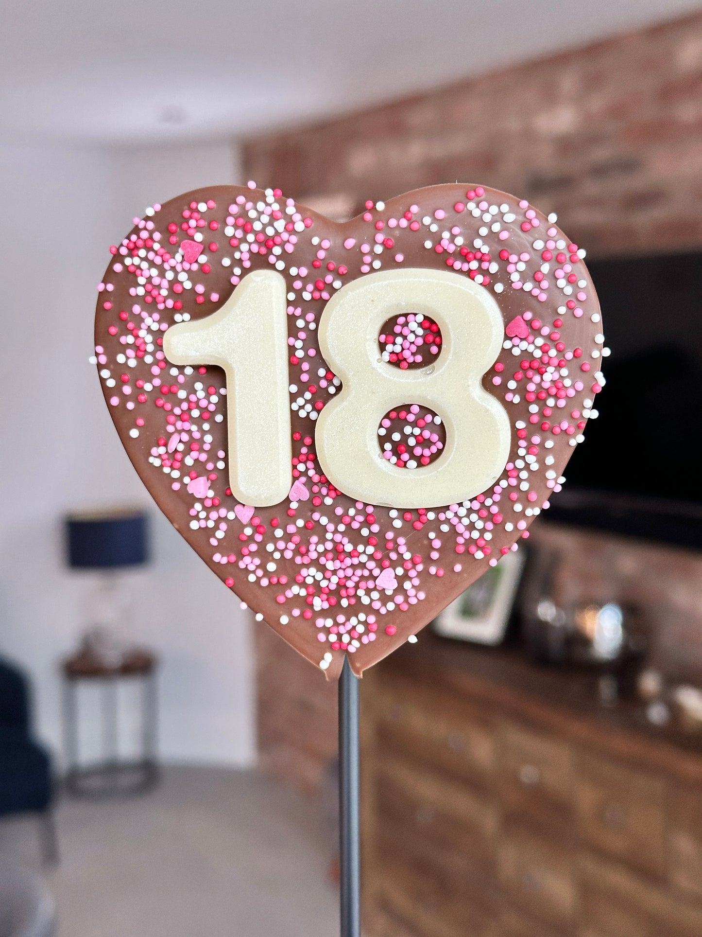 Large Heart Number Lollipop