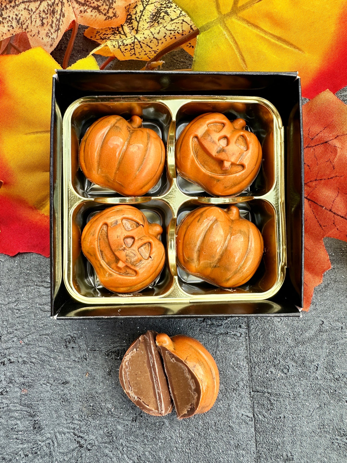 Pumpkin Spice Praline Chocolates