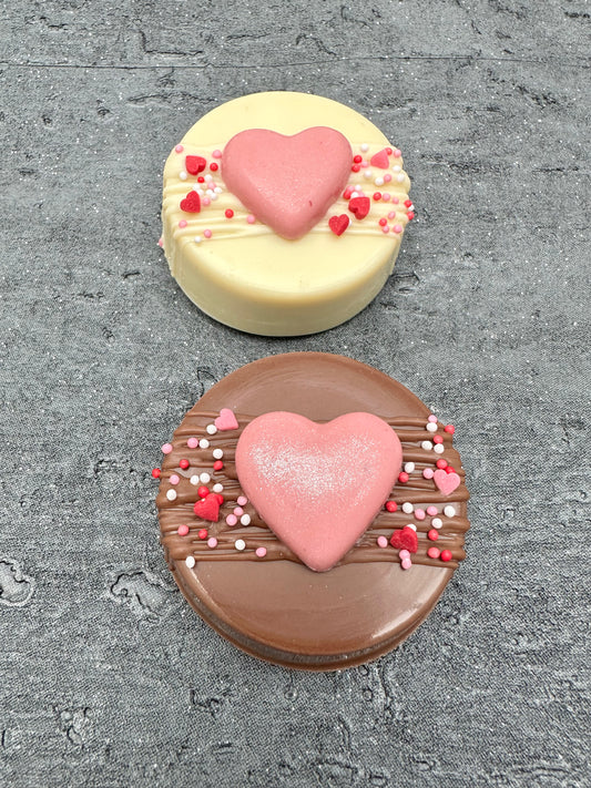 Valentine’s Heart Chocolate Covered Biscuit