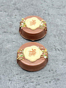 Happy Easter Chocolate Covered Biscuits