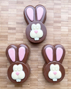 Easter Bunny Face Chocolate Covered Biscuits