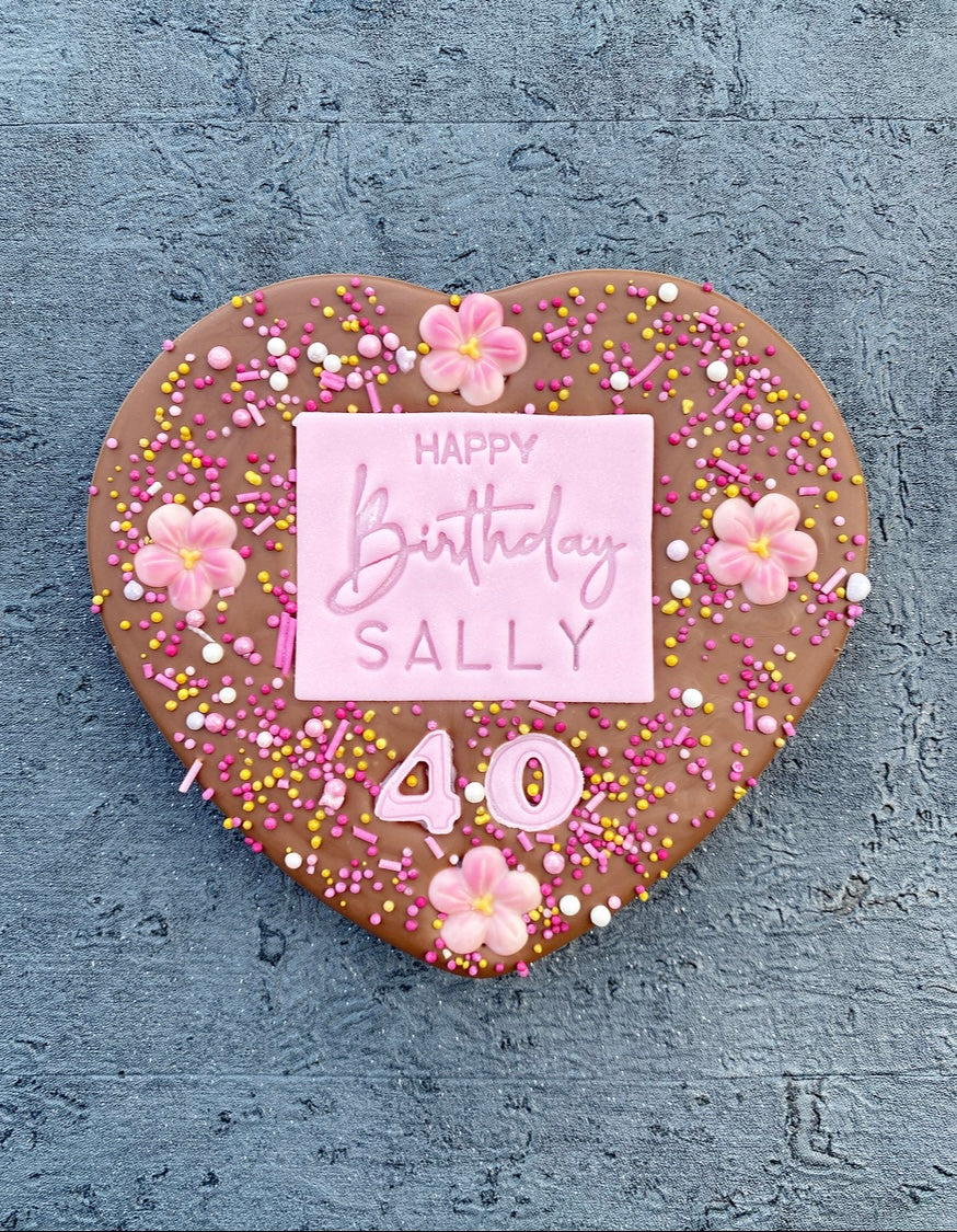 Happy Birthday Personalised Heart Bar