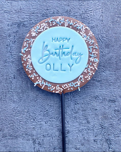 Large Personalised Happy Birthday Lollipop