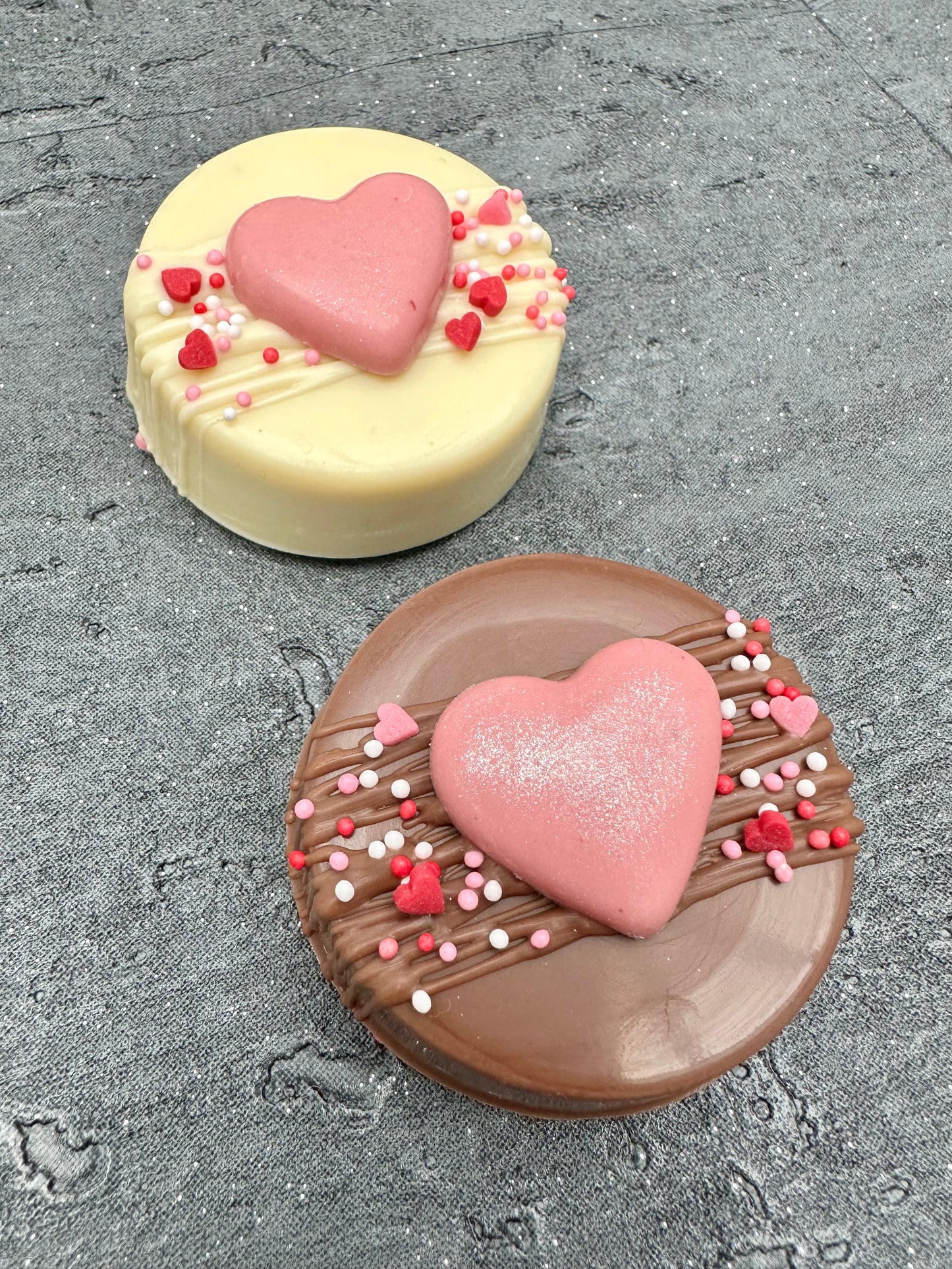 Valentine’s Heart Chocolate Covered Biscuit