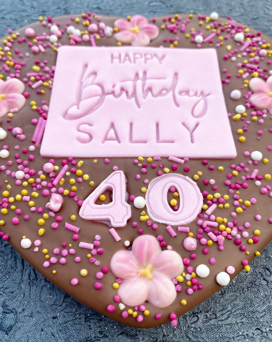 Happy Birthday Personalised Heart Bar