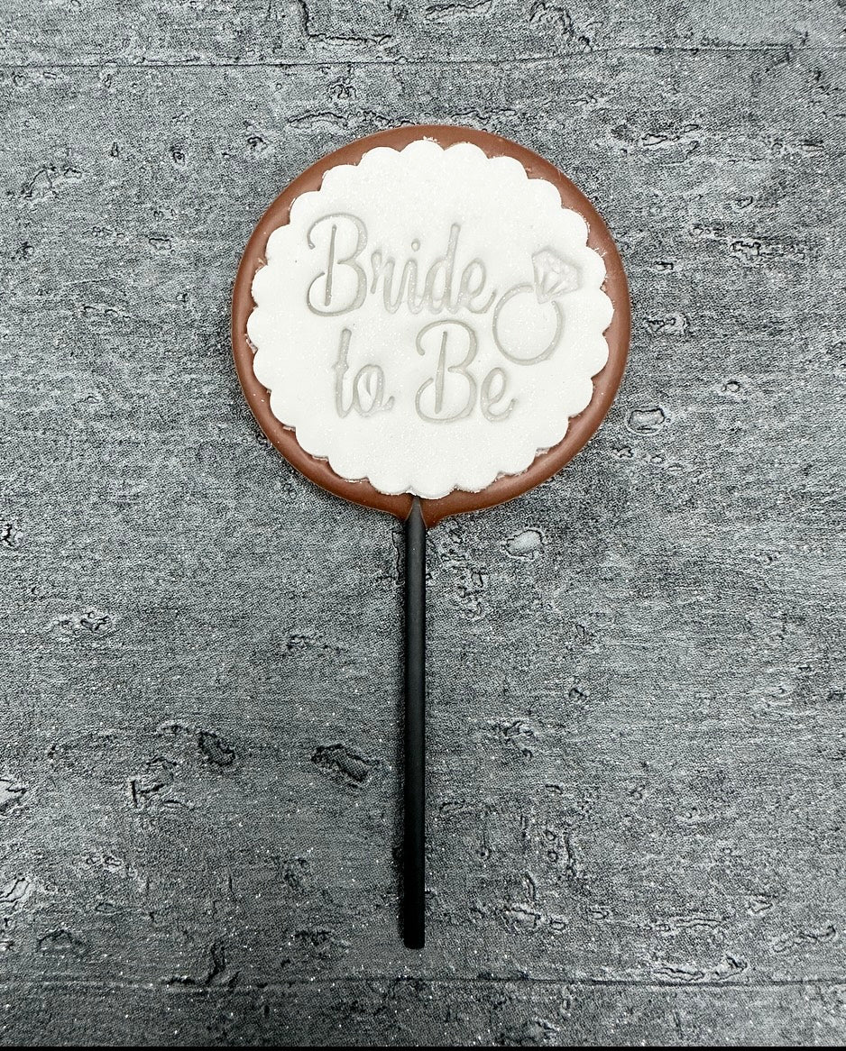Small Bride to Be Fondant Topper Lollipop